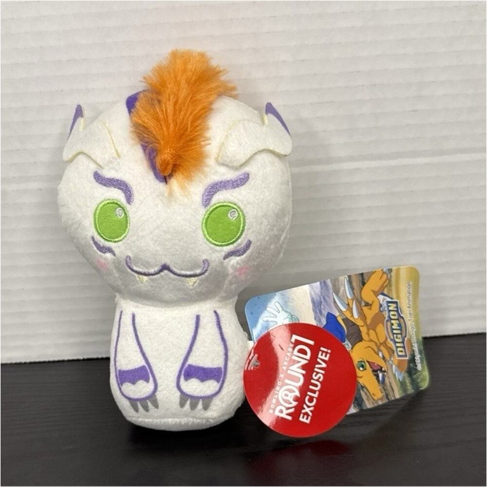 Round1 Digimon Kokomon 6″ Exclusive Plush White Orange Purple Green Stuffed Toy